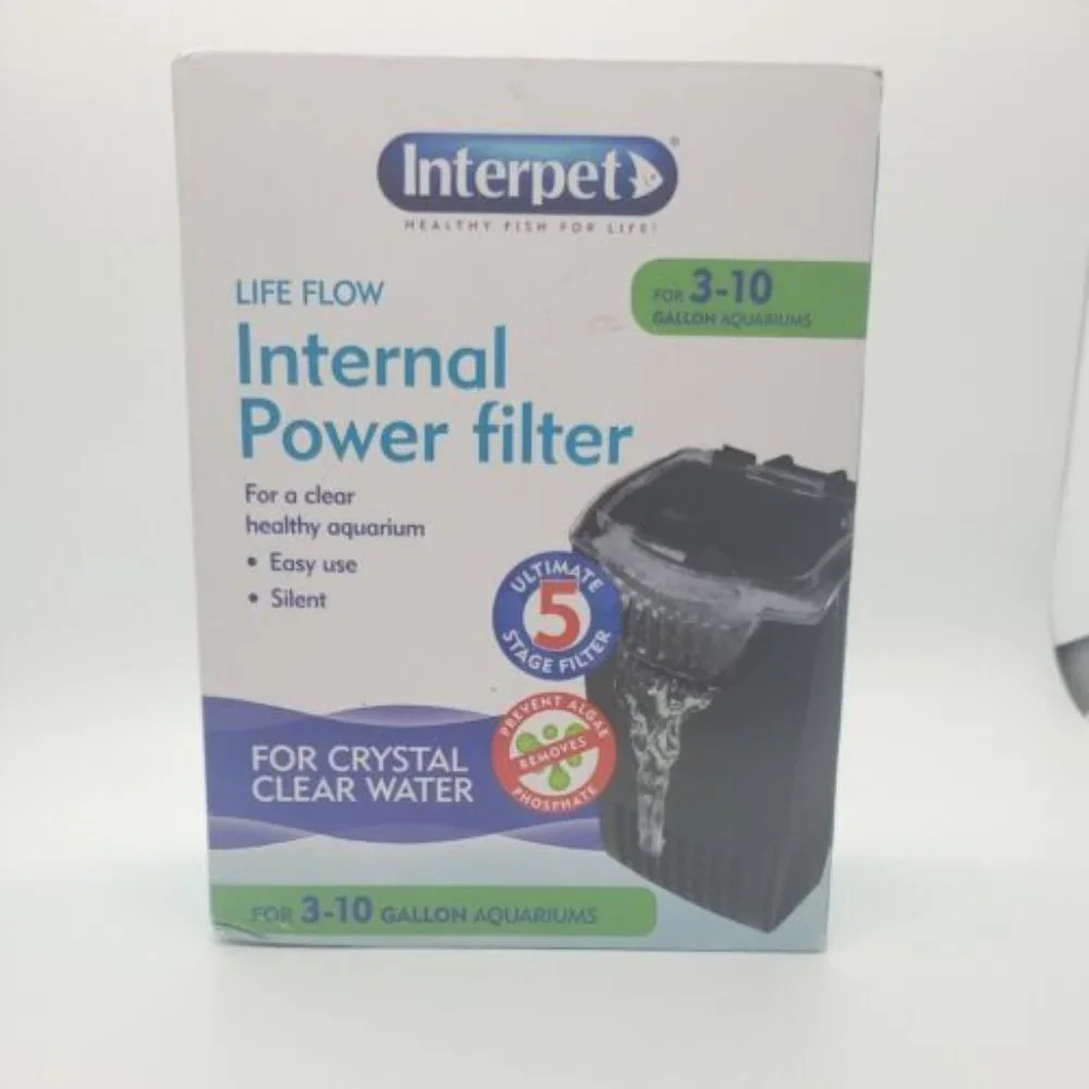 Interpet Life Flow Internal Power Filter for 3-10 Gallon Aquariums